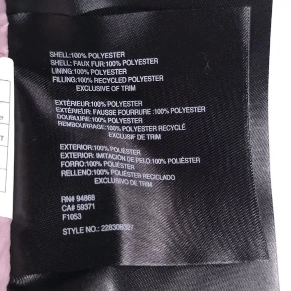 NWT BERNARDO Light Weight Faux Fur Puffer Full Zip Combo Jacket LilacHaze MEDIUM - Picture 15 of 16